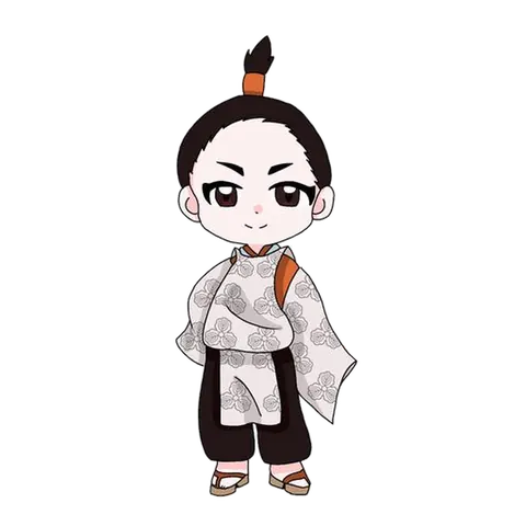 葛西氏をイメージした和装のキャラクター